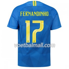 Goedkope Brazilië Fernandinho 17 Uitshirt WK voetbal 2018